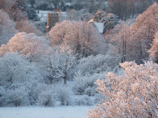 Third Prize in Adult Category - St Nicholas Church from Chequers Knap by J Burton